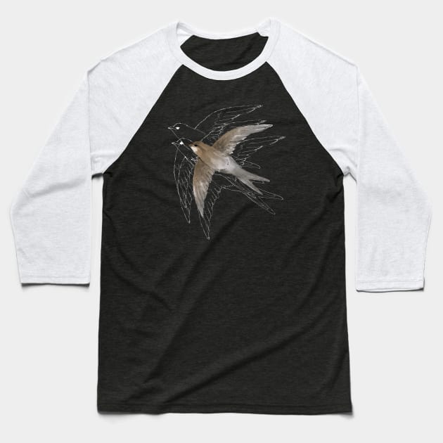 Common Swift in the air Baseball T-Shirt by Bwiselizzy